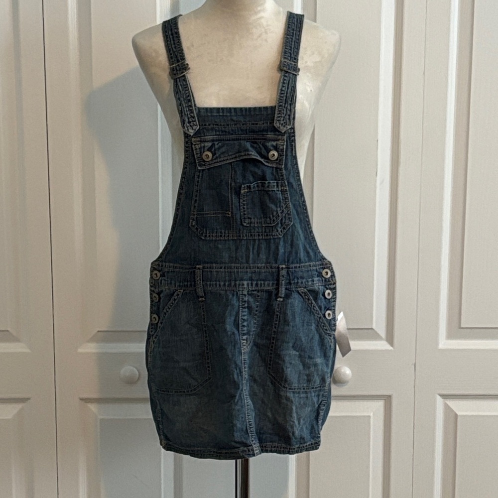 Denim Overall Pinafore Dress